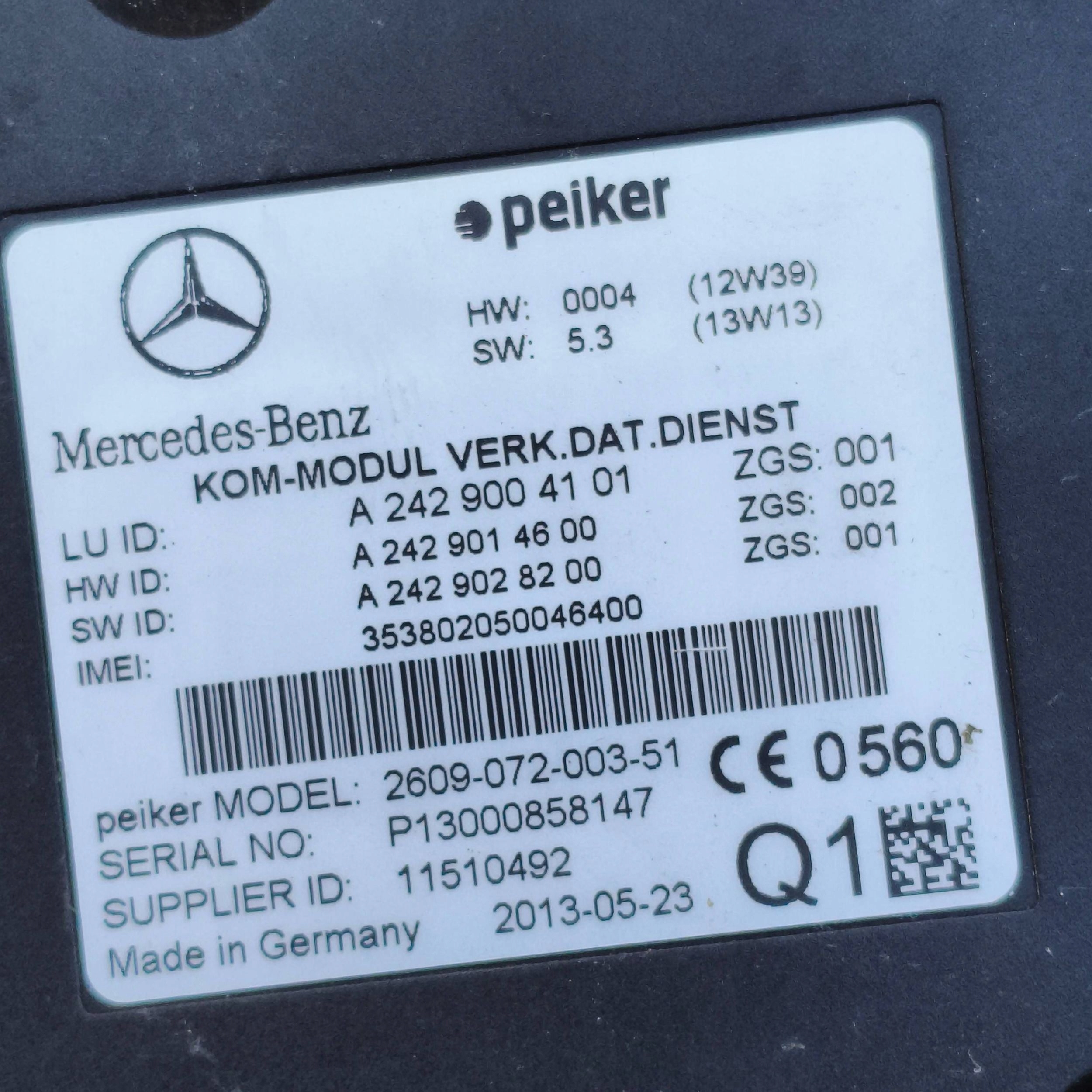 Mercedes-Benz GLK (X204) comfort control unit control unit