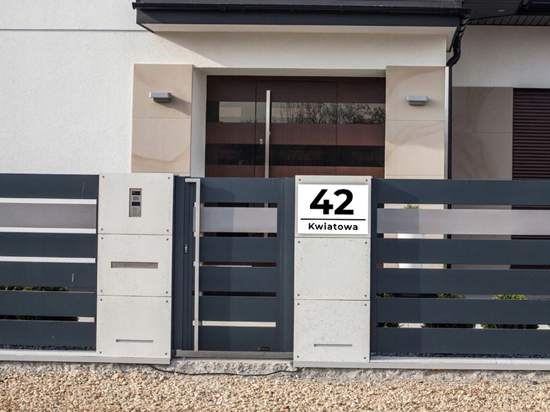 Numer Domu Tabliczka Adresowa 40x30 cm z dibondu Kod producenta NR-40x30-DIBOND