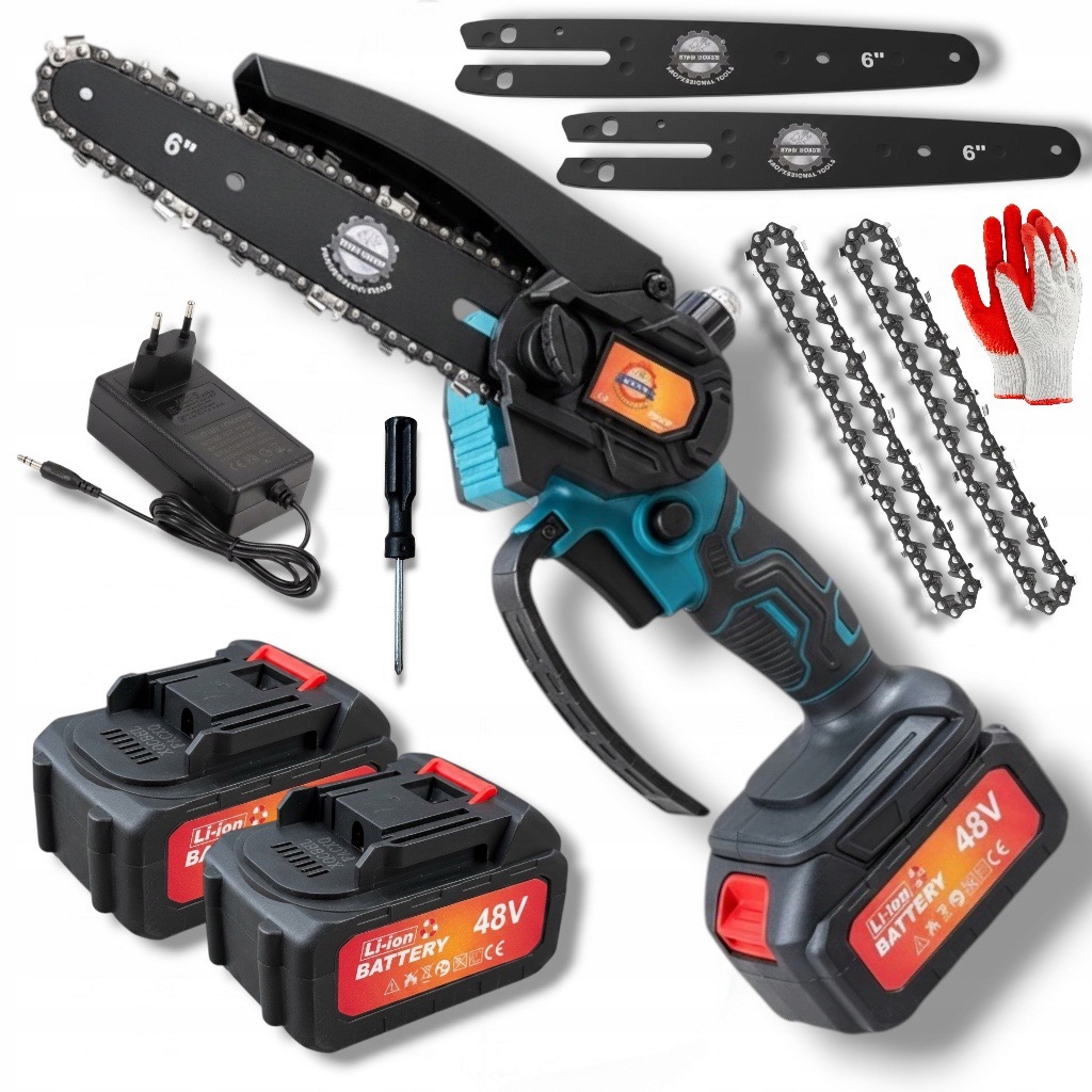 Piła łańcuchowa akumulatorowa 24 cm i 18.5 cm smarowanie walizka