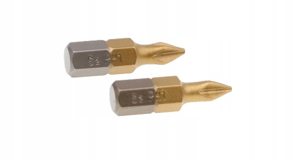 

Końcówki Wkrętakowe PH1 x 25 mm Bity Tytanowe 2szt