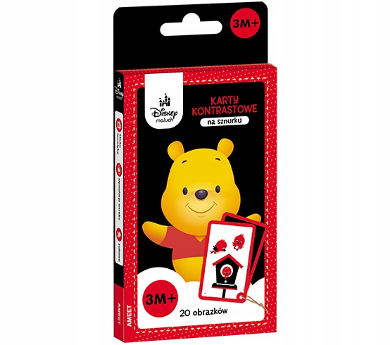Disney maluch Karty kontrastowe na sznurku (Kubuś) KONX-9202 Dk