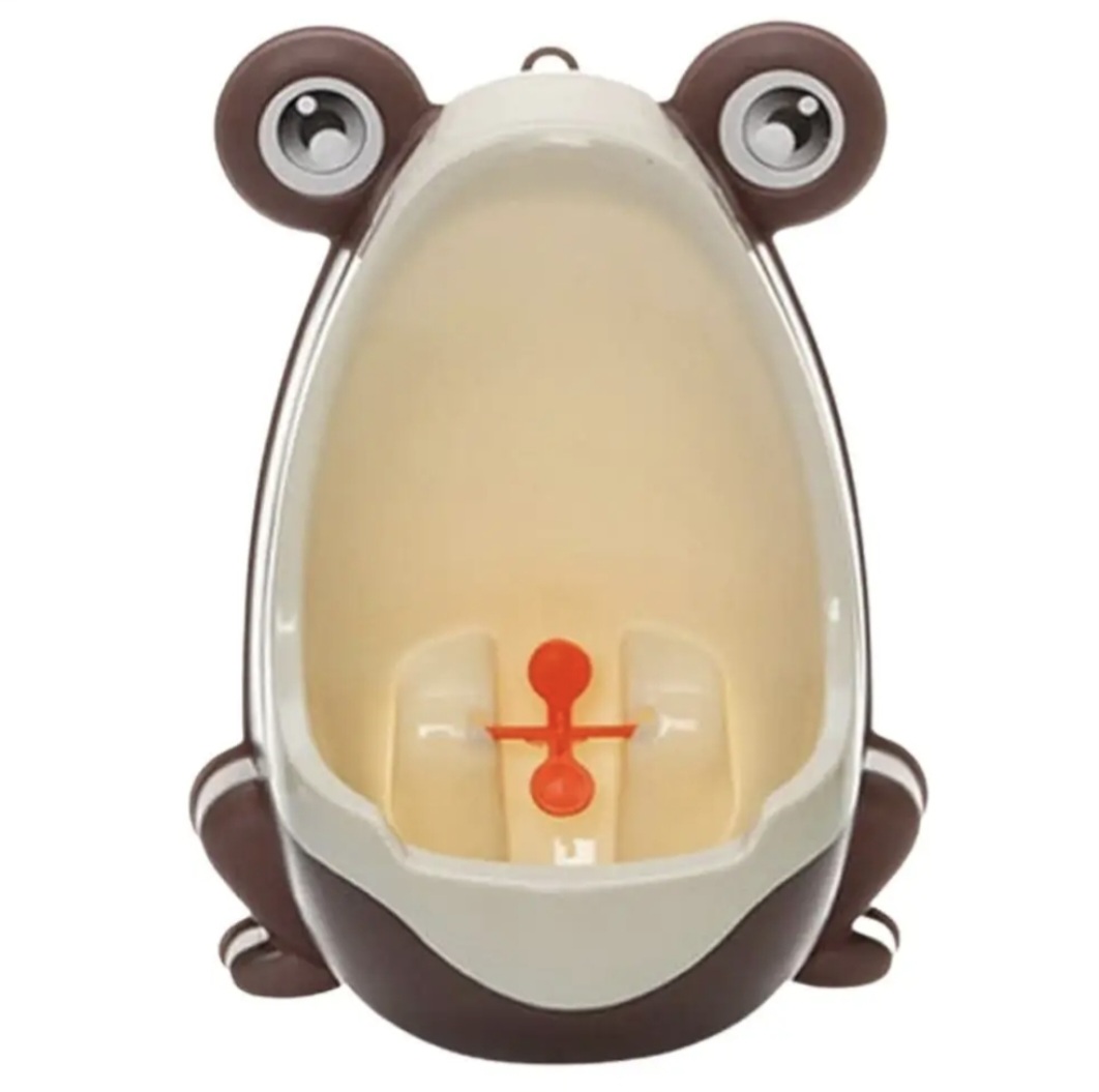 PISUAR ŻABKA BRĄZOWA ŻABA MOCOWANY NA PRZYSSAWKI DO ŚCIANY DO WC