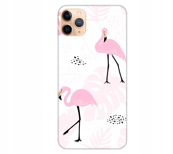 

Etui pokrowiec do iPhone 11 Pro Max Flamingi lato