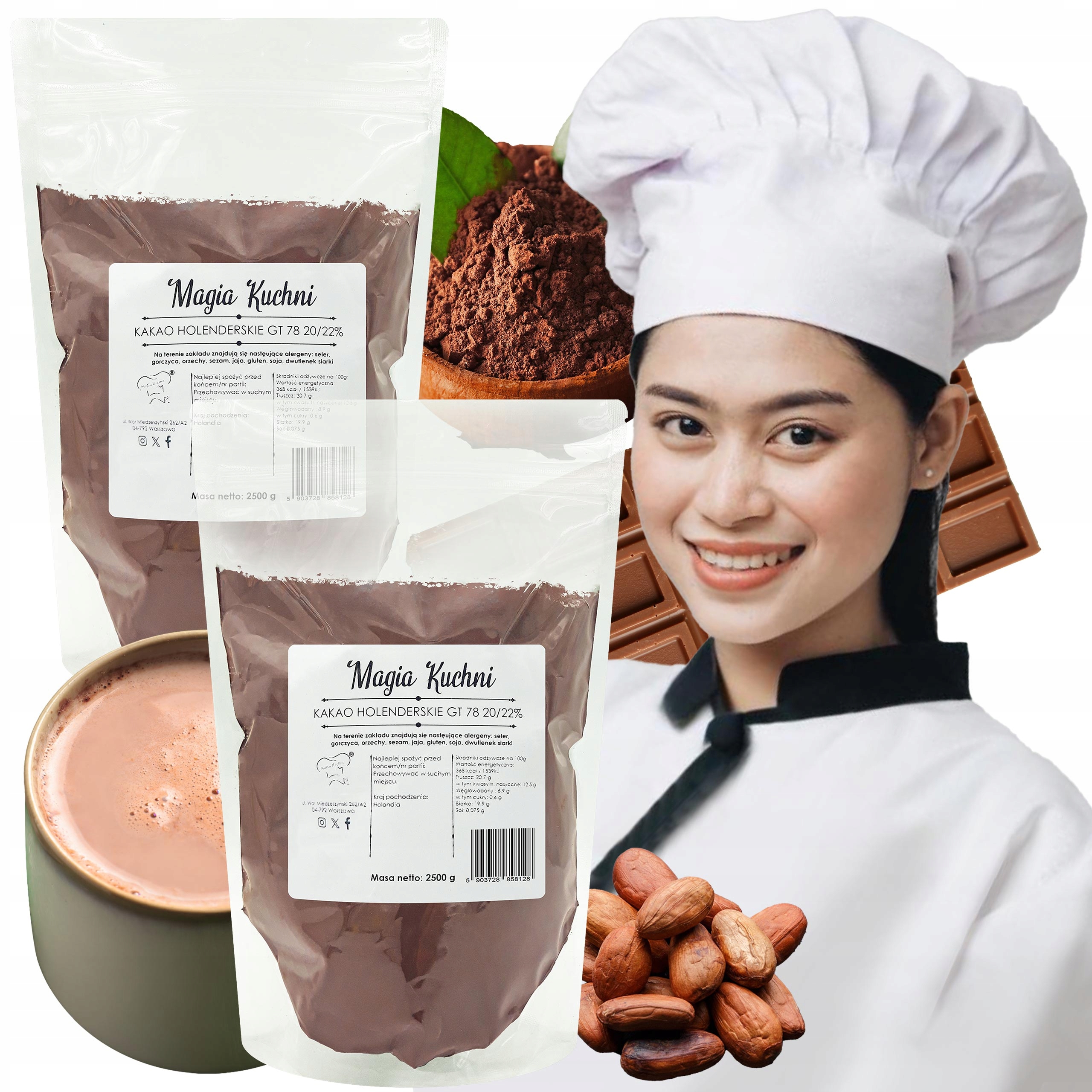 Holandské kakao 5 kg Přírodní v prášku