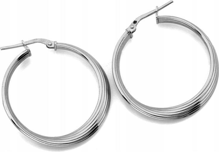 Náušnice stříbrné kruhy 925 anglické zapínání 32 mm elegantní jako dárek