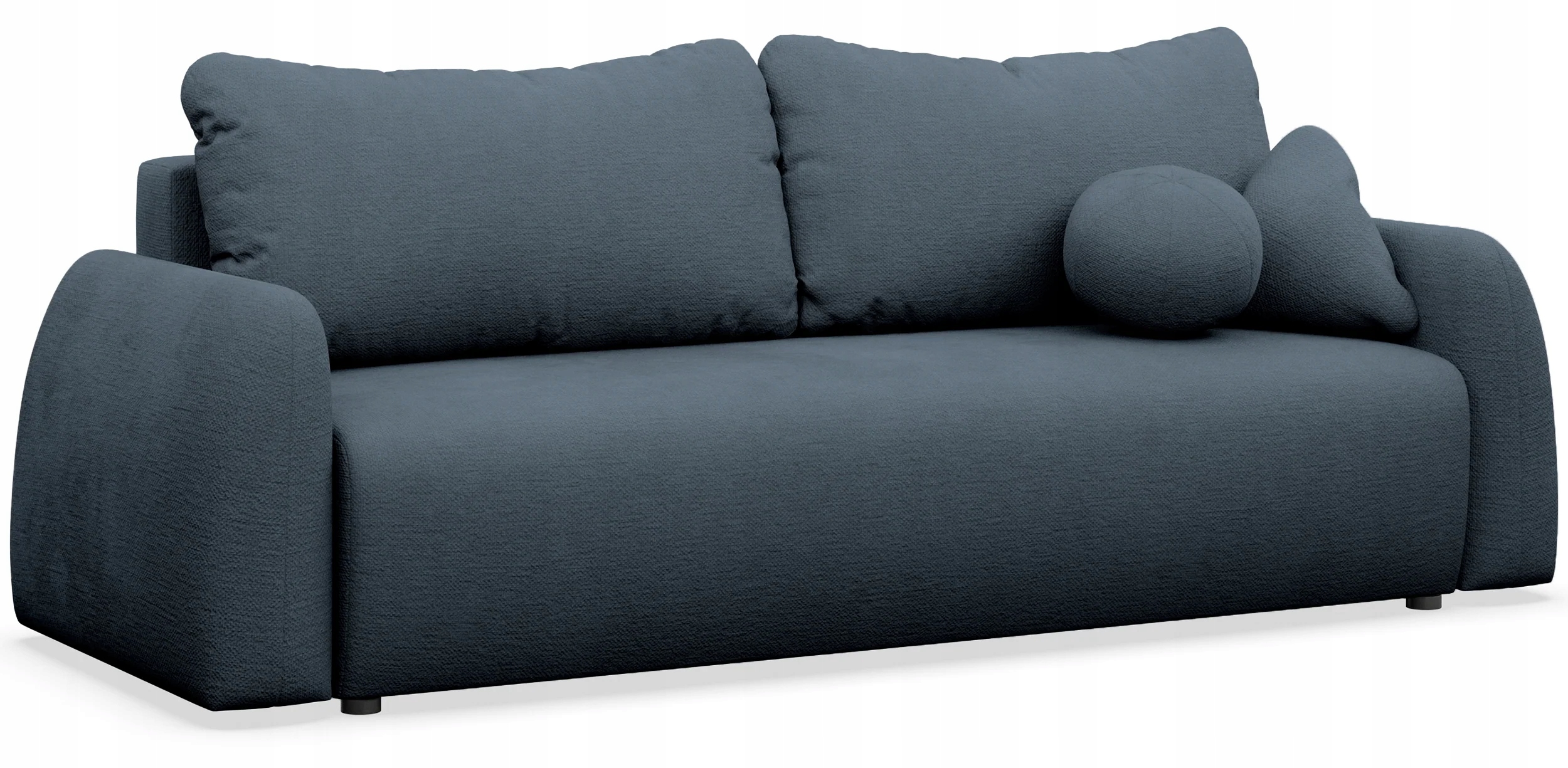 Rozkládací třímístná pohovka Nubelle, tmavě modrá, hydrofobní žinylka