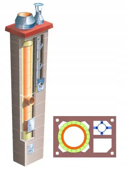 Systémový komín Brata Duo Ferro Turbo K Universal fi 80 160 10 m 36x55 cm