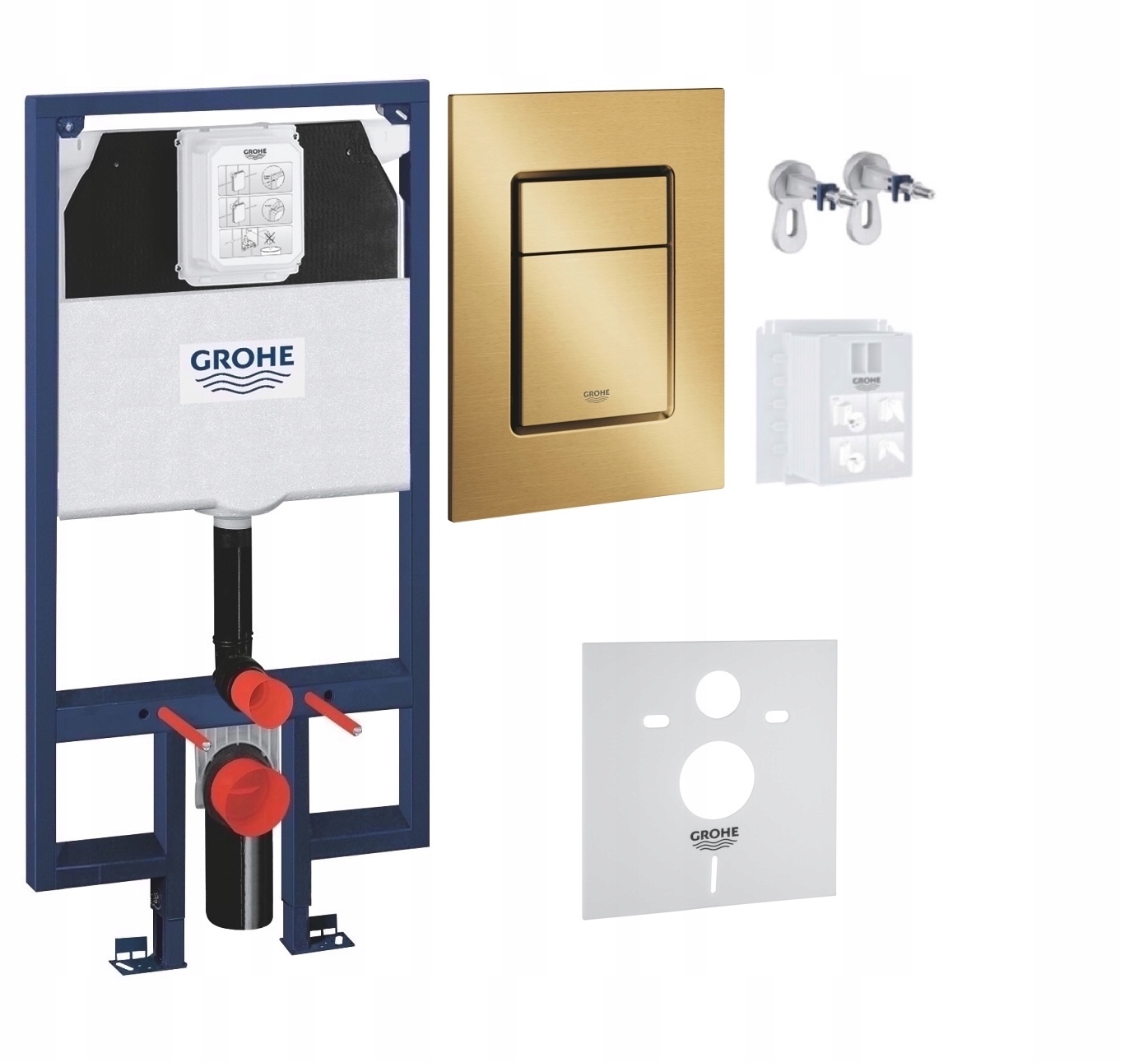 Kompletný podomietkový Wc set 5v1 – rošt Grohe Slim tlačidlo