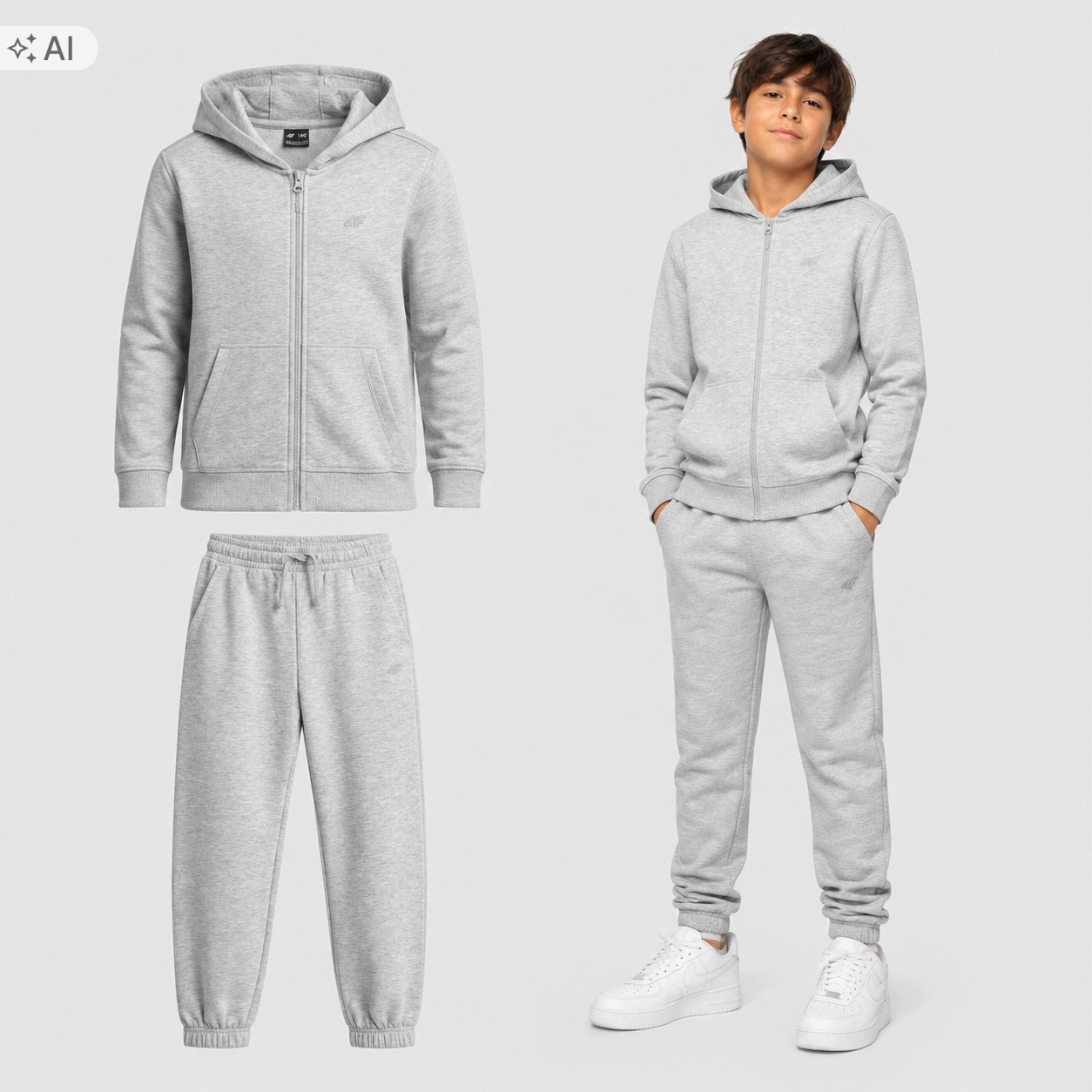Komplet Dresowy Chłopięcy 4F Bluza Spodnie Zestaw Sportowy 128 SS26