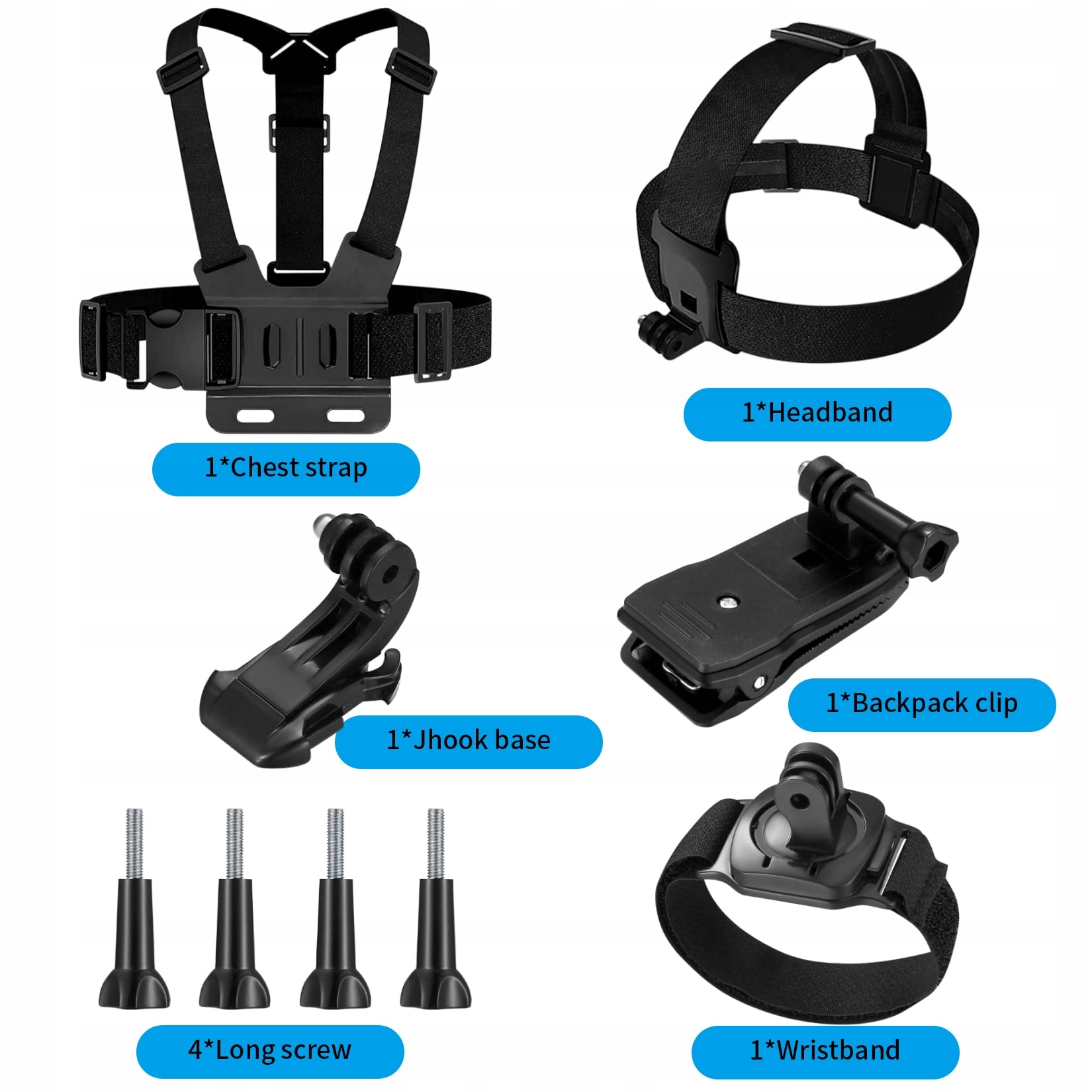 GOPRO Zestaw Akcesoriów Do Kamer Sportowych Hero 9 8 7 6 5 SJCAM Insta360 — miniatura 2