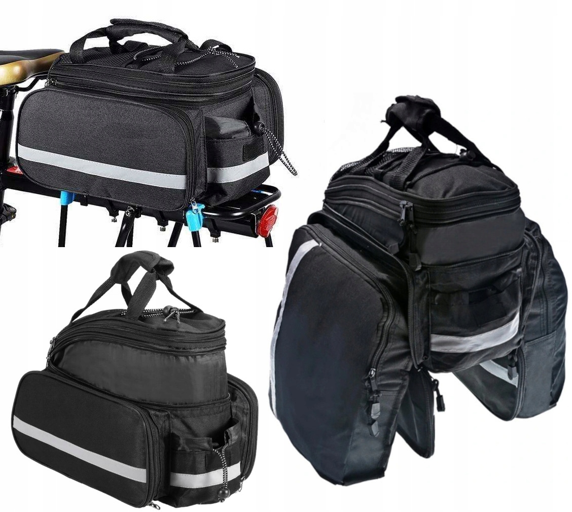 

Mocna Torba Rowerowa na bagażnik 3 Komory 30L XXL