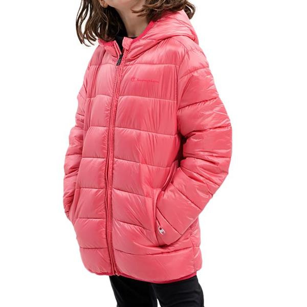 Kurtka dziecięca Champion 306197PS171 Hooded Jacket Różowa 138-142