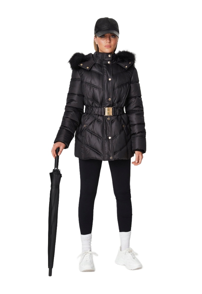 Missguided Černá Bunda Pro Nízké 30 P0/BX6* 30 P_/