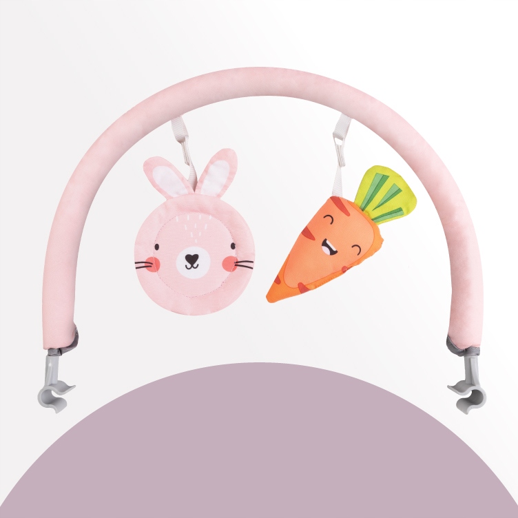 LEŻACZEK DLA NIEMOWLĄT - MoMi GLOSSY RÓŻOWY - ZABAWKI MELODIE WIBRACJE Rodzaj Leżaczek