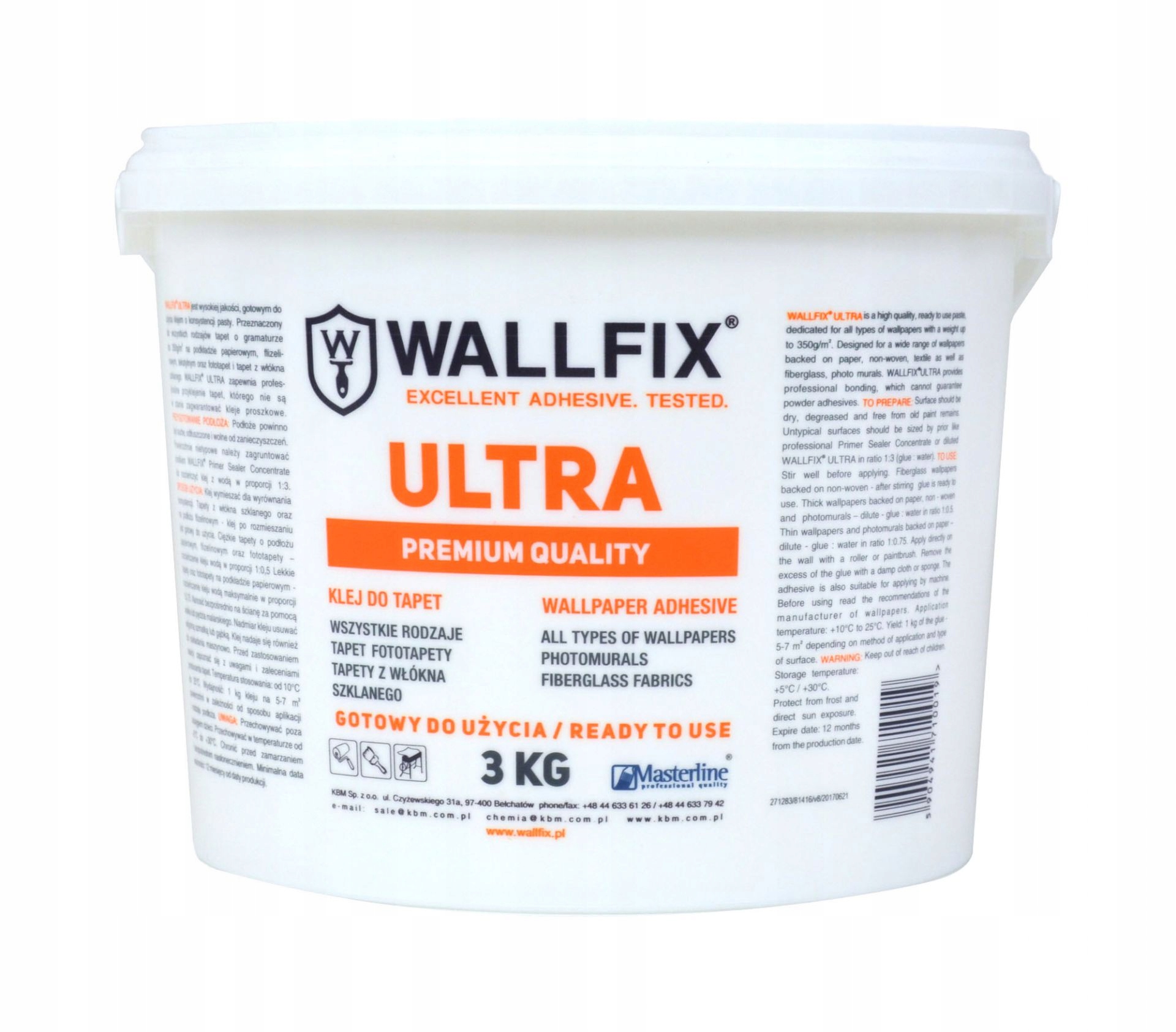 Klej do tapet gotowy WALLFIX ULTRA 3kg