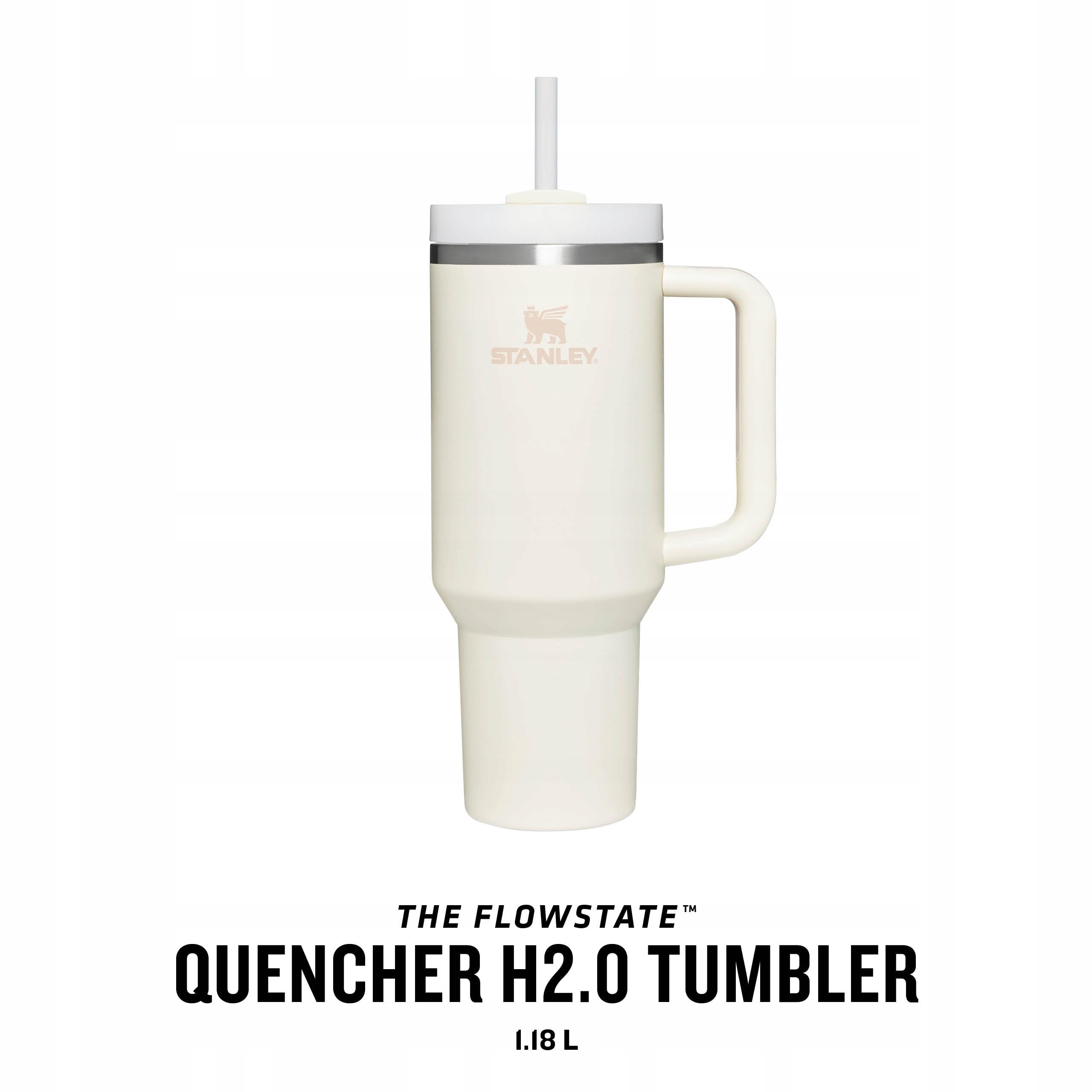 STANLEY Quencher H2.0 Butelka Kubek Termiczny Ze Słomką 1.2L Kremowy — miniatura 3