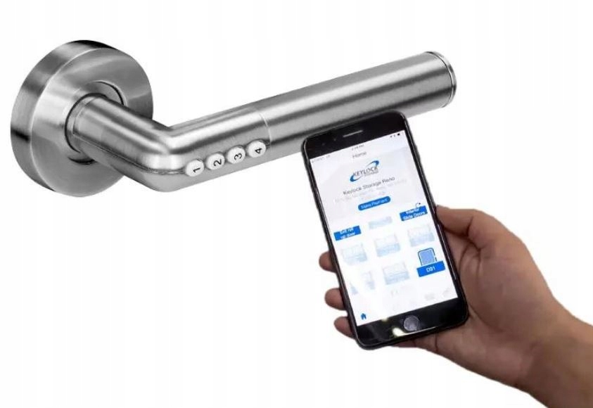 Klika dveří interiérová s kódovým zámkem otevírání Pin kódem a Bluetooth