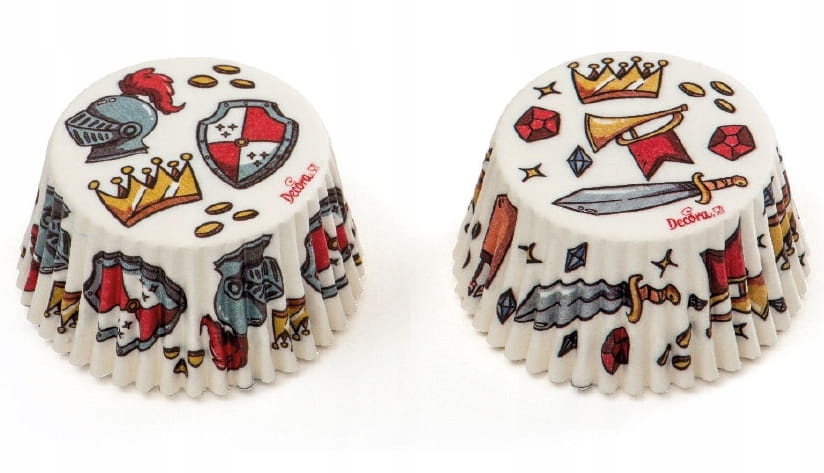 

Papilotki do muffinów Knight 50x32mm 36 szt Rycerz