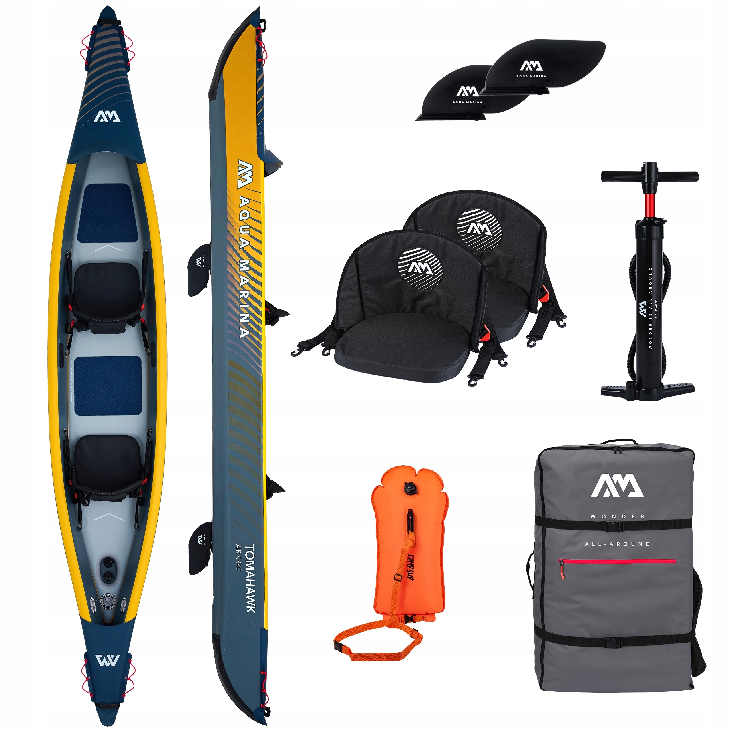 nafukovací kajak Aqua Marina Tomahawk Air-K440 Nafukovací Bojka Zajišťovací