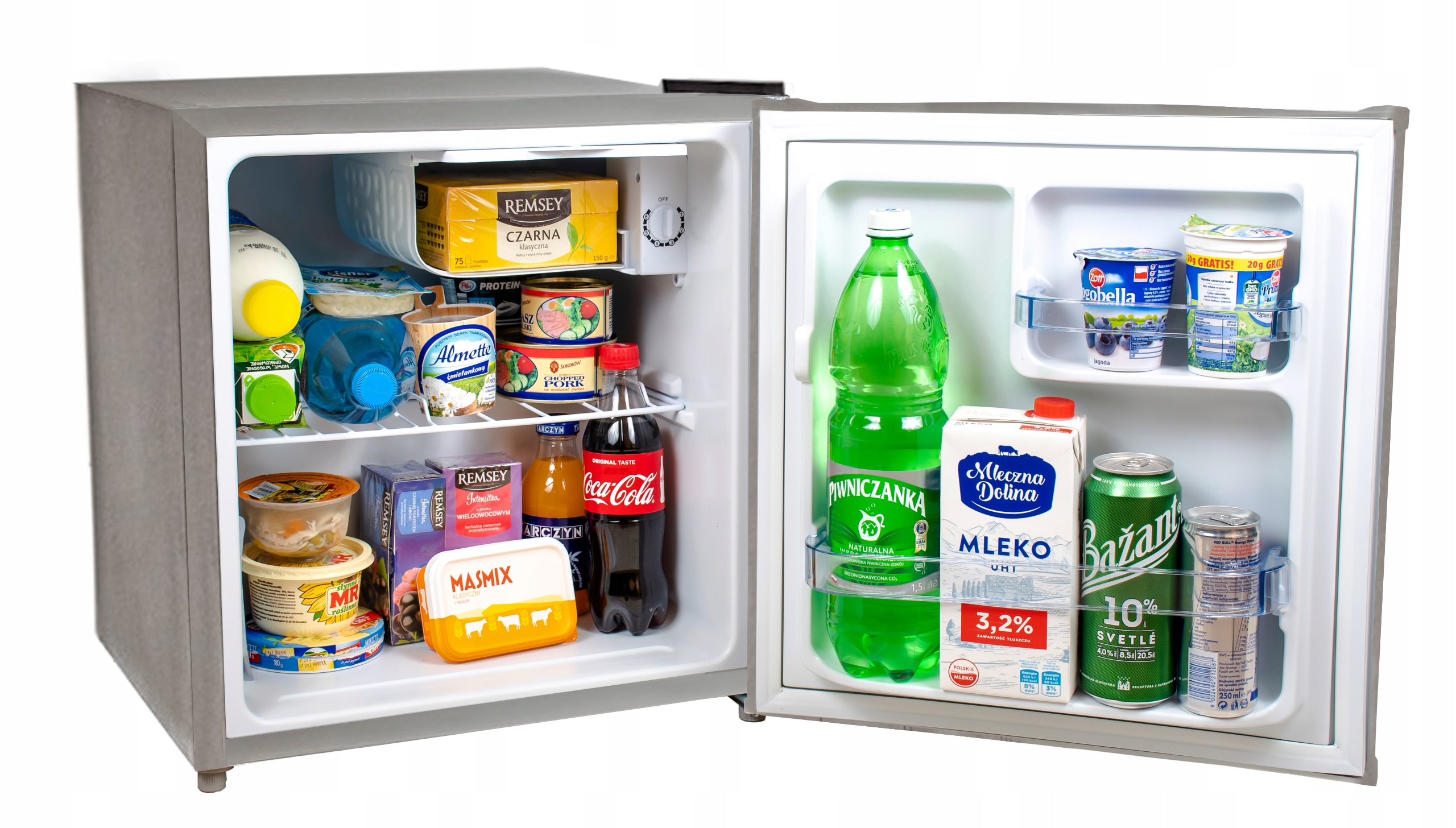 Lodówka jednodrzwiowa Sigma BC-45 inox WYSYŁKA TEGO SAMEGO DNIA Waga produktu z opakowaniem jednostkowym 20 kg