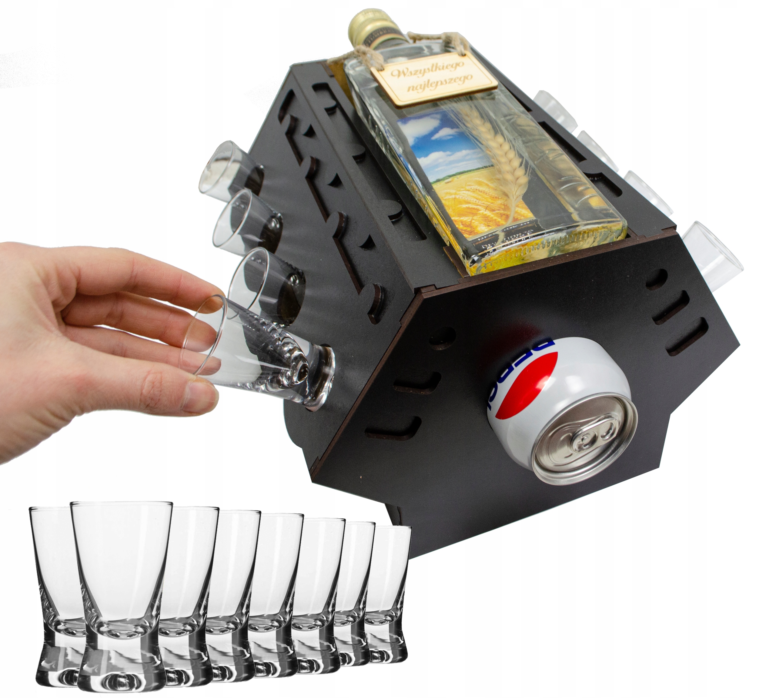 

Silnik V8 Stojak Na Alkohol Z Kieliszkami