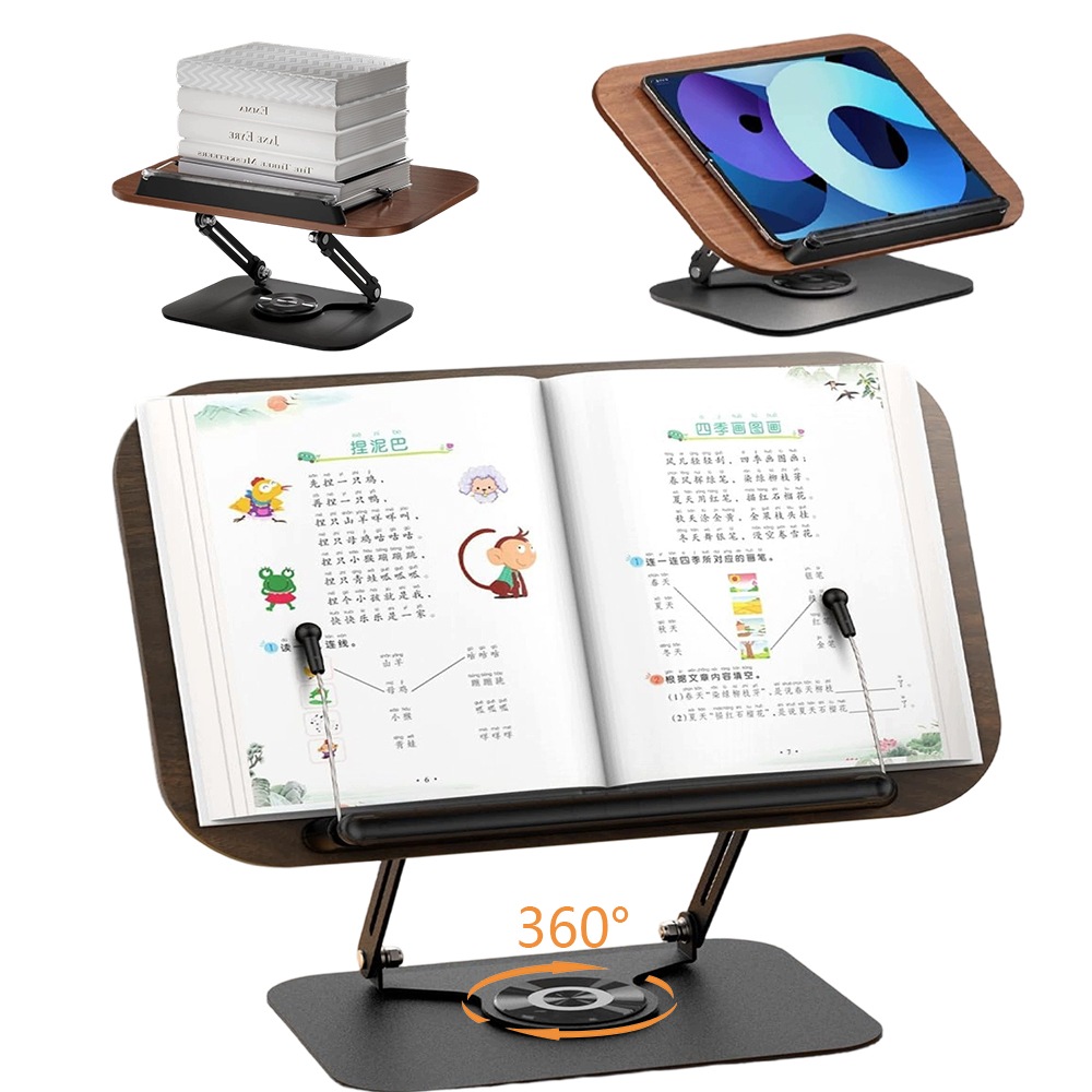 Stojan Podstavec Na Knihu Opěrka Pod Tablet Nastavitelná, Skládací O 360°