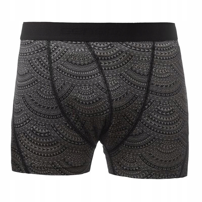 Sensor Trenky Merino Impress pánské šedá vzor maori 2XL