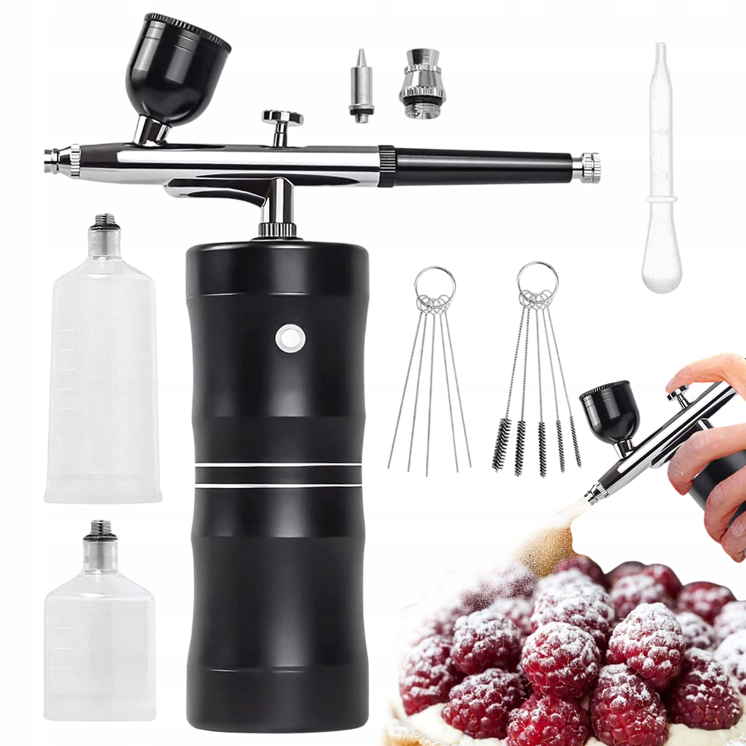 Aerograf Na Zdobení Nehtů Pro Tetování, Různé Druhy Barev, Tichý Černý