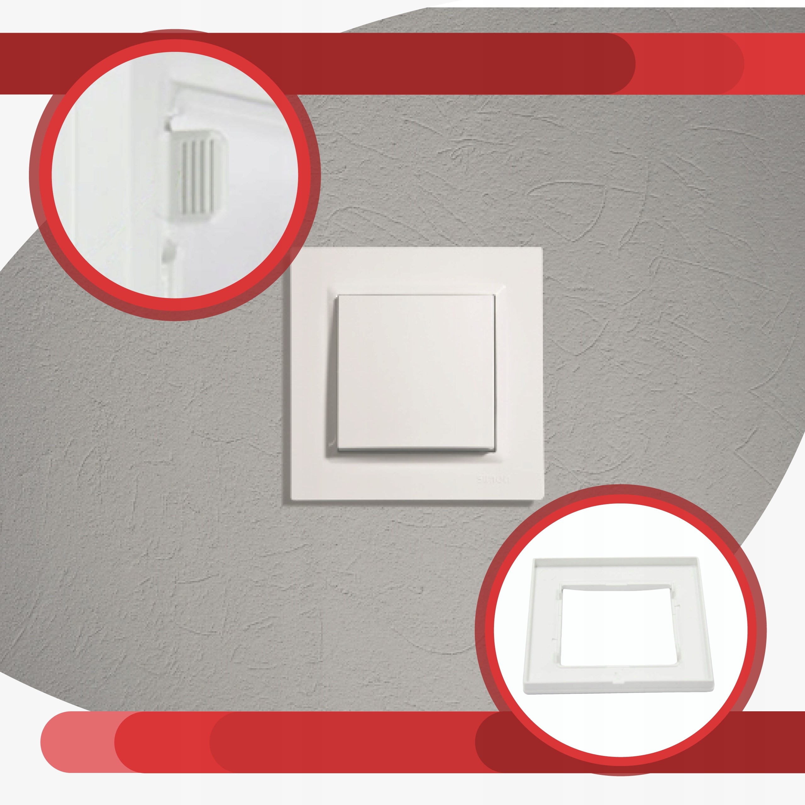 Ramka pojedyncza Biały Simon 10 - CR1/11 Seria Simon 10