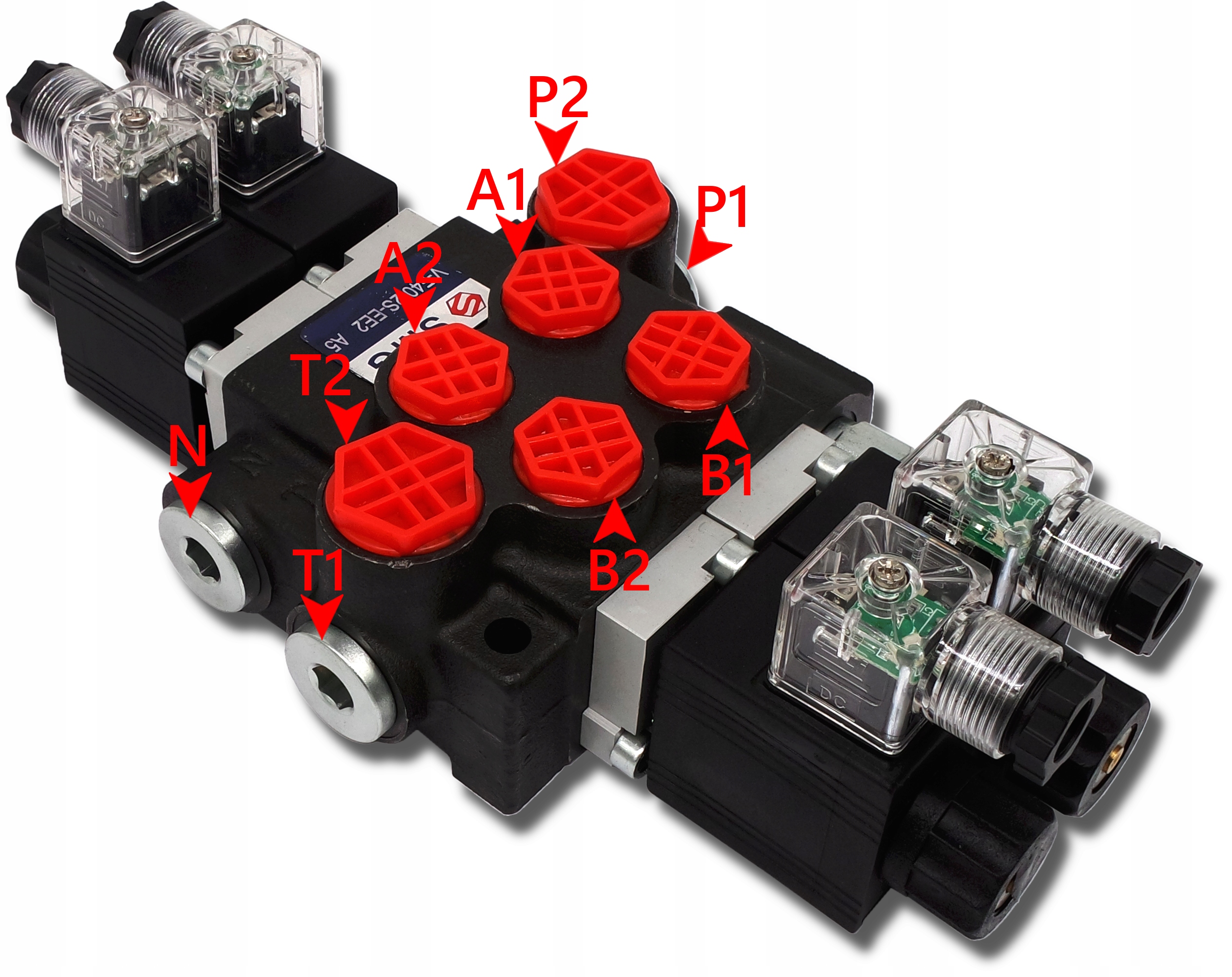 ROZDZIELACZ HYDRAULICZNY ELEKTRYCZNY 5 SEK 80L 12V Numer katalogowy części V-F80-5S-EE1255