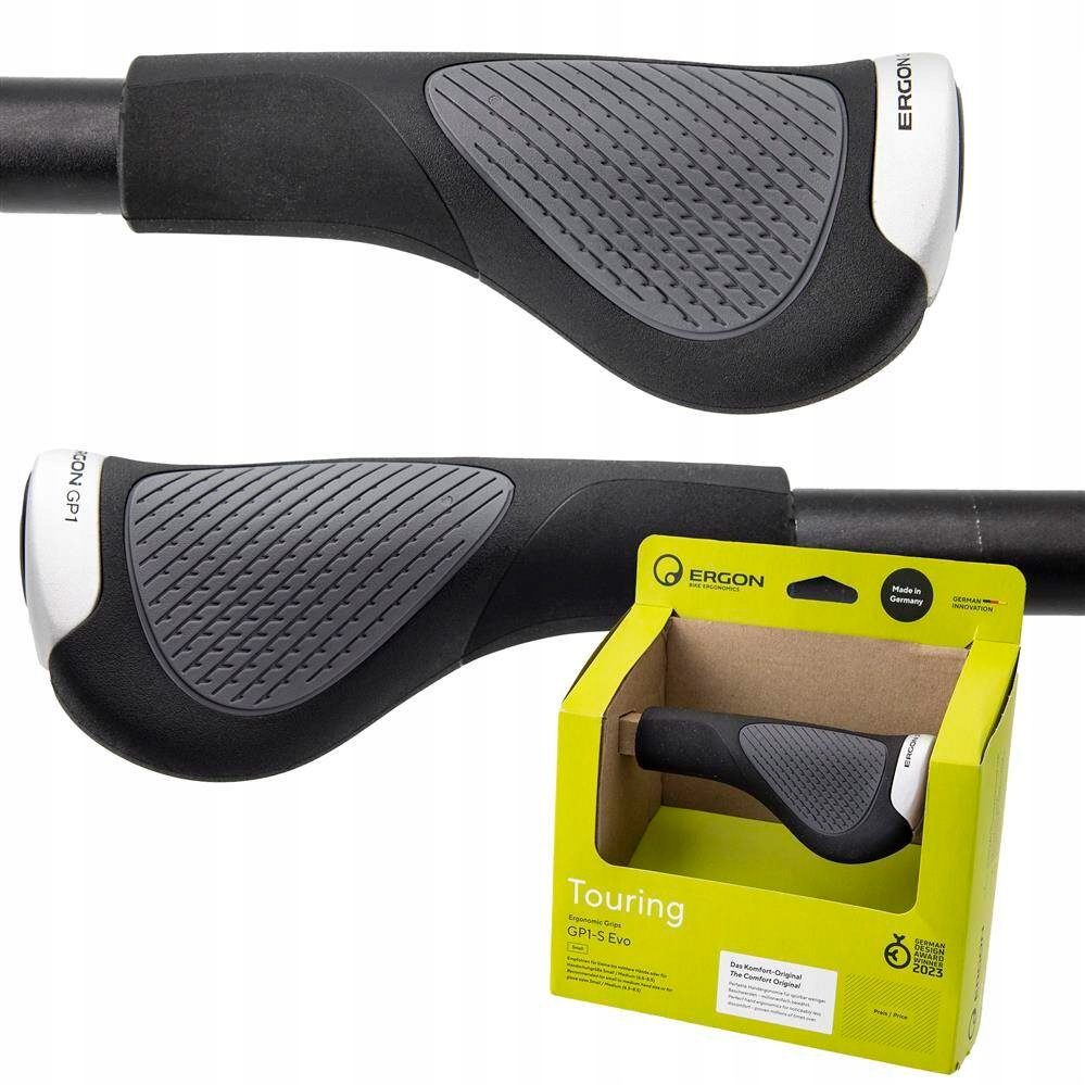 Chwyty gripy rowerowe Ergon GP1 Evo, rozmiar S, 130 mm, czarne, para