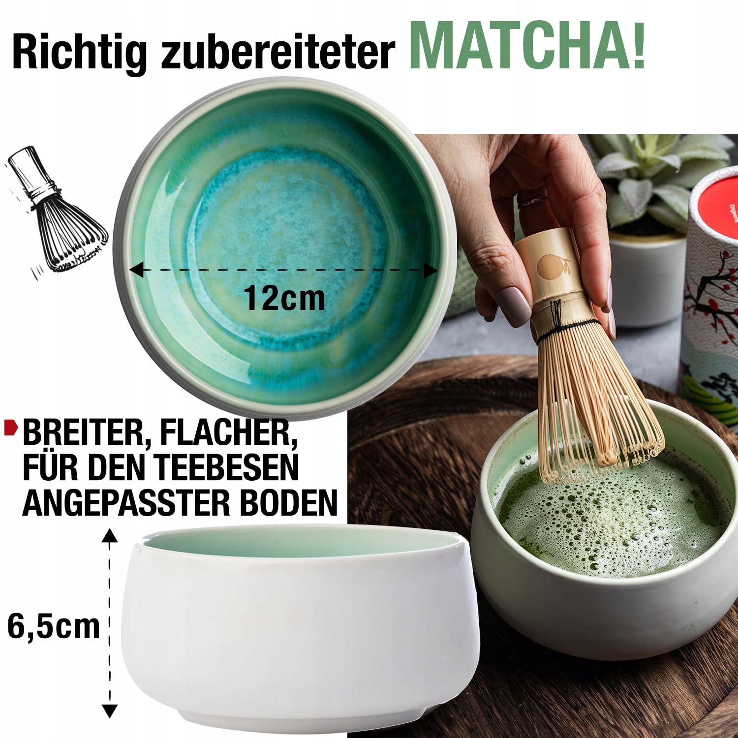 ORIGEENS Zestaw Matcha Z Ceramiką I Ekologiczną Herbatą Z Japonii — miniatura 6