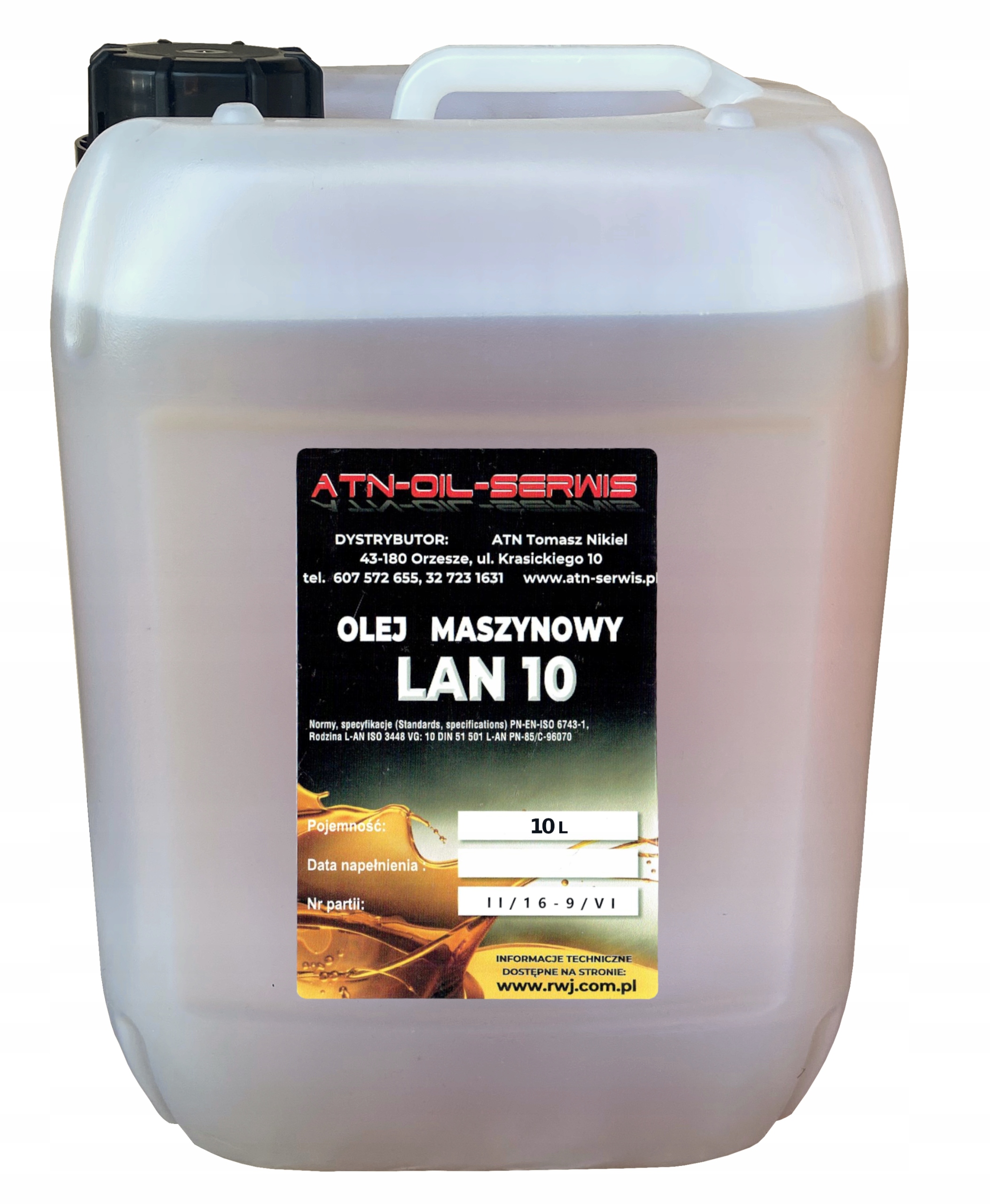 

Olej Maszynowy Lan 10 10 L Orzesze Dustrybutor