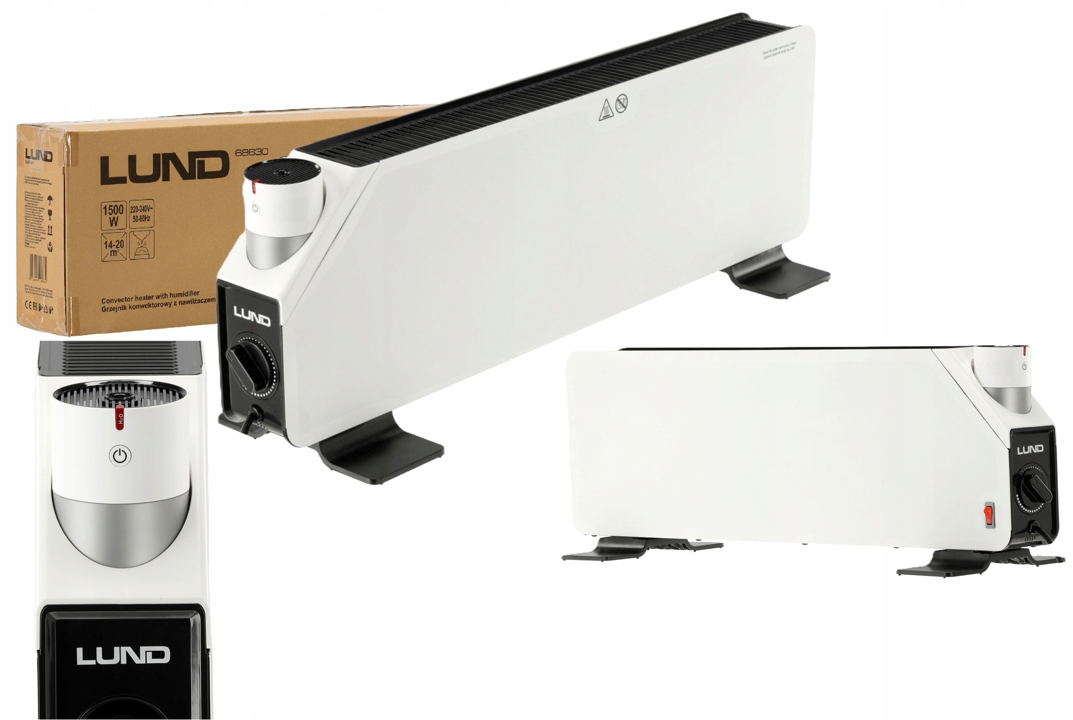 Elektrický Konvektorový Ohrievač S Zvlhčovačom Pecí Farelka 1500W 68630