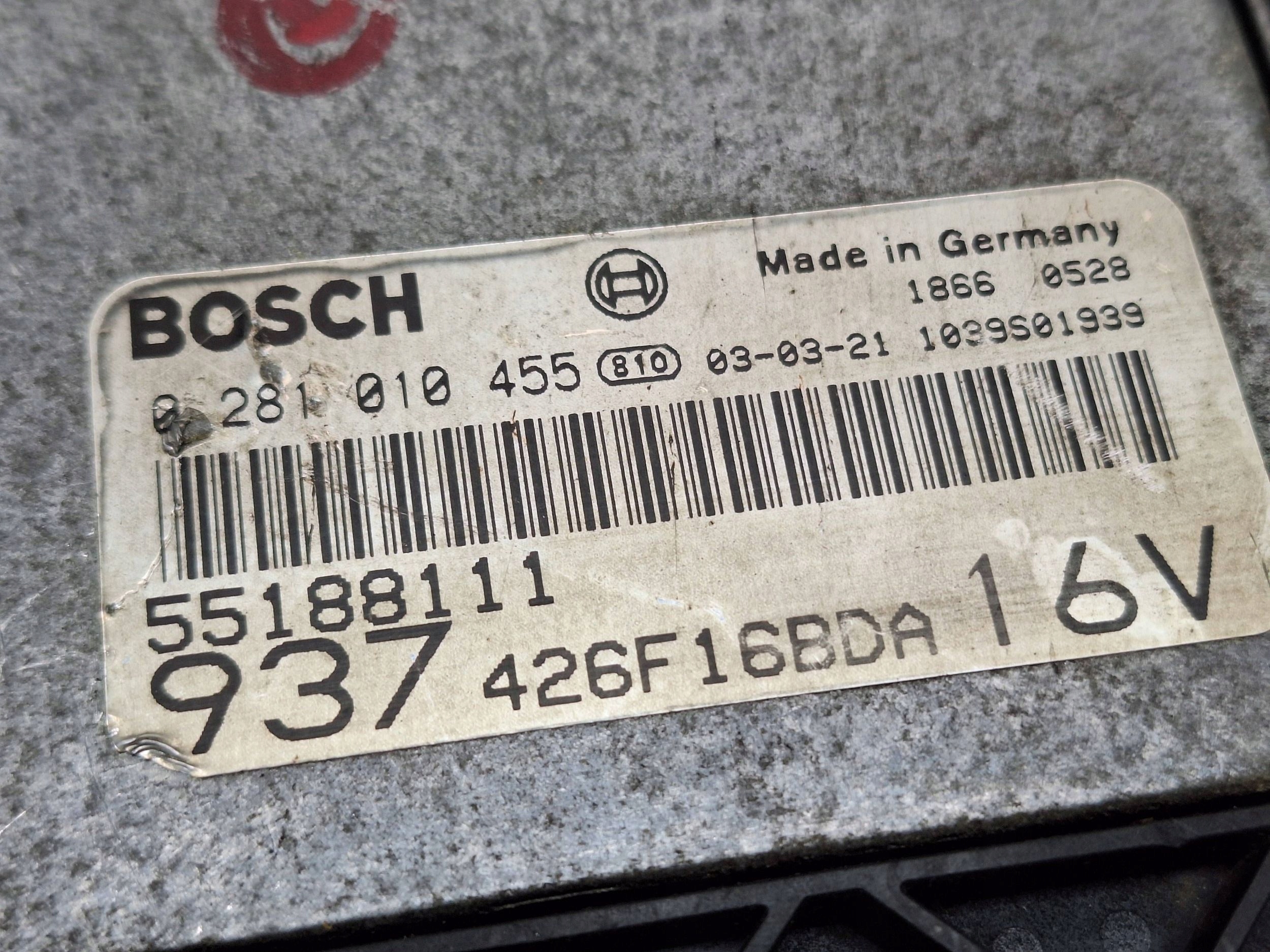 computer control unit of the engine 55188111 0281010455 ALFA ROMEO 147 1.9 JTD