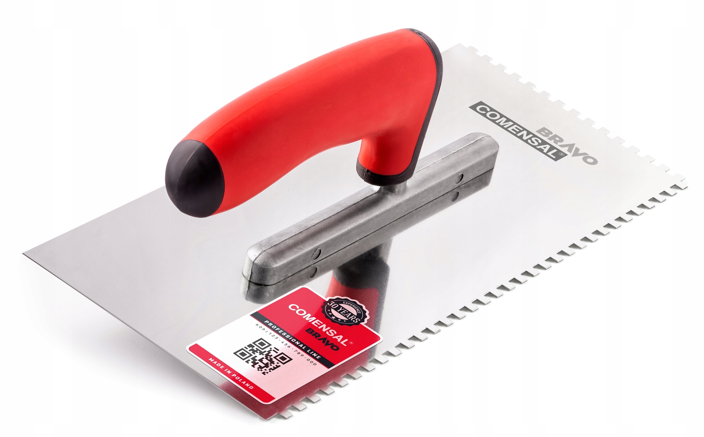 COMENSAL PACA ZĘBATA DO KLEJU DO PŁYTEK STAL NIERDZEWNA 270X128MM ZĄB 4X4