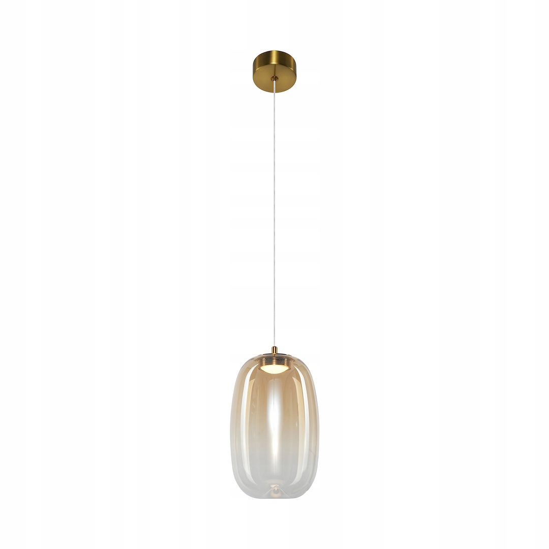 Závesná lampa Milagro Vaso jantárová 4W Led 3000K teplá 22 cm
