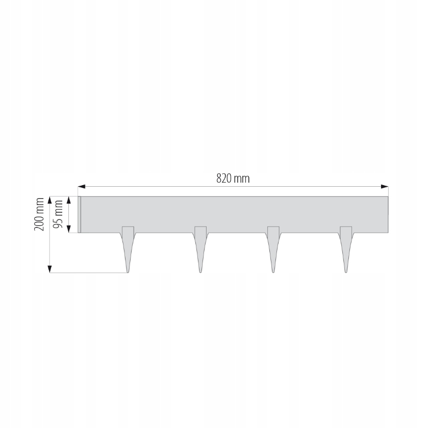 PALISADA płotek ogrodowy terakota 80 cm RATAN — 30
