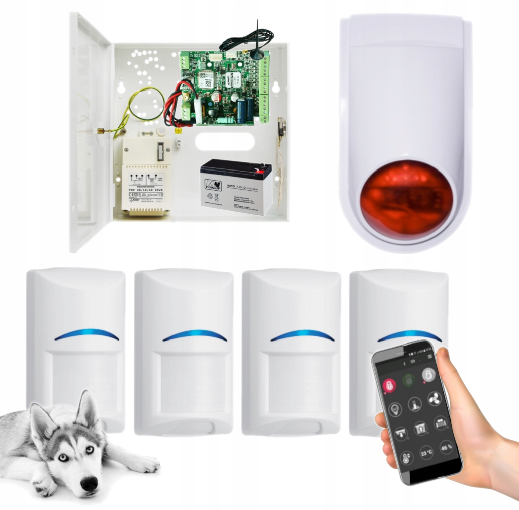 Ropam BasicGSM-PS 2 Sms Gsm 4 Czujki Bosch Pet App