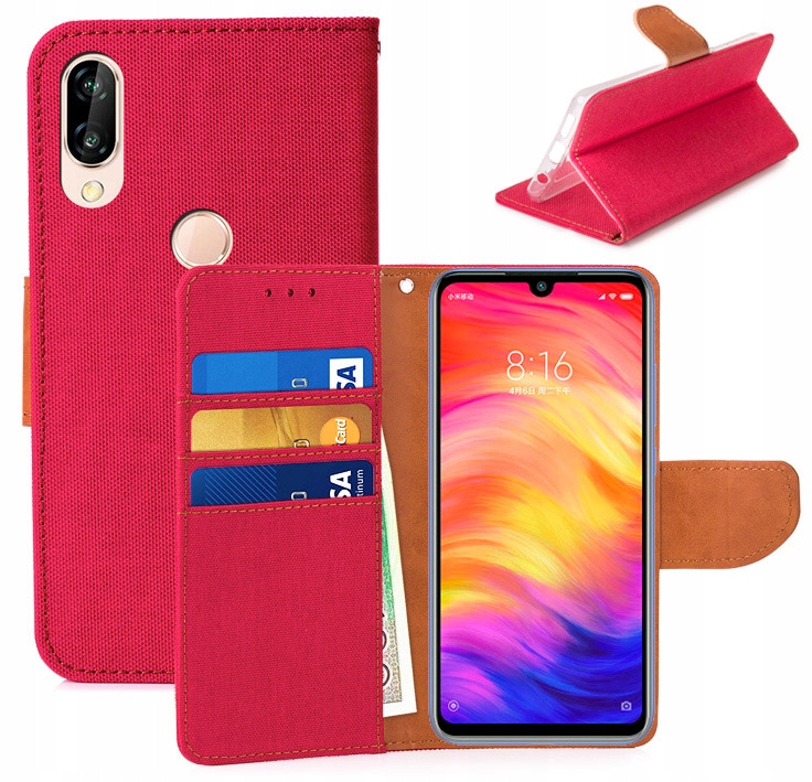 

Etui Portfel Canvas do Xiaomi Redmi 7