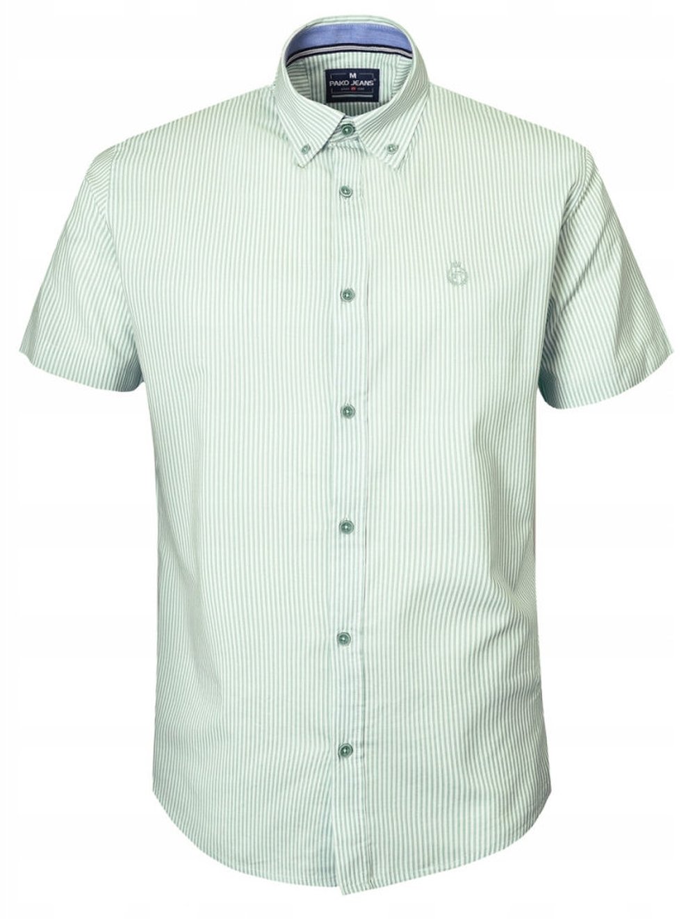 Víkendová košile, vypasovaný Střih Pako Jeans Jasná Zeleň s žebrováním XL