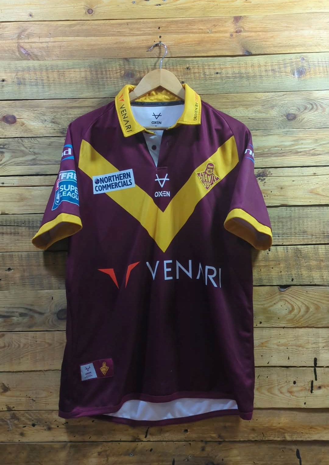 Koszulka Domowa Huddersfield Giants Rugby Super League 2023 Oxen Rozmiar Xl