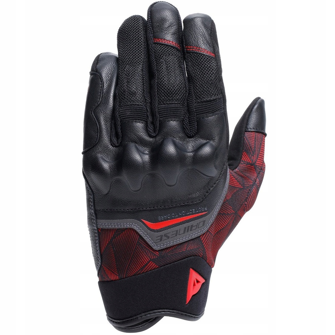 Motocyklové rukavice Dainese Ermex čierno-červené XXL