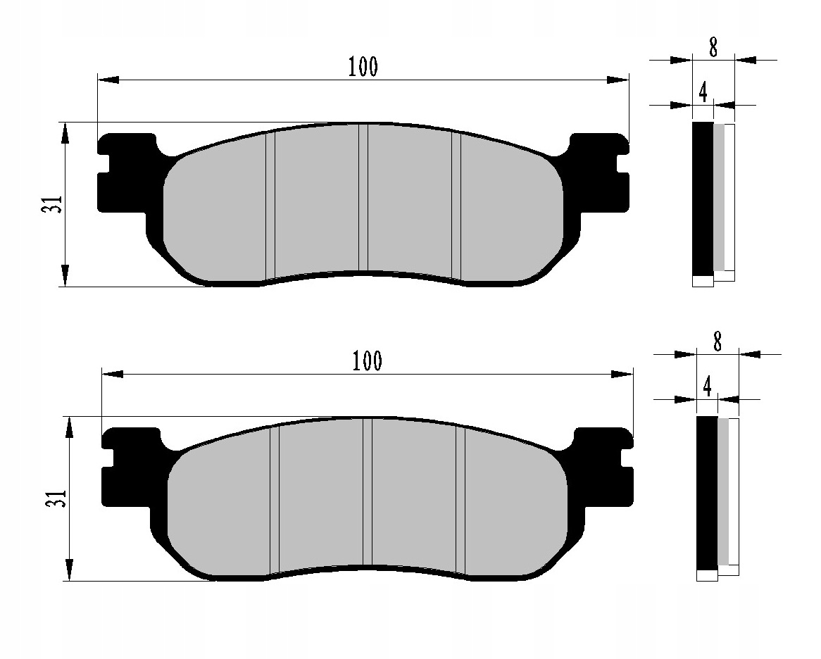 KLOCKI HAMULCOWE TYŁ TYLNE YAMAHA YZF-R6 600 99-02 Producent Nistal