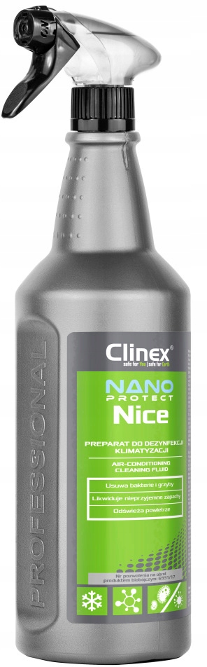 Clinex Nano Protect Silver Nice Środek do dezynfekcji mycia klimatyzacji 1L