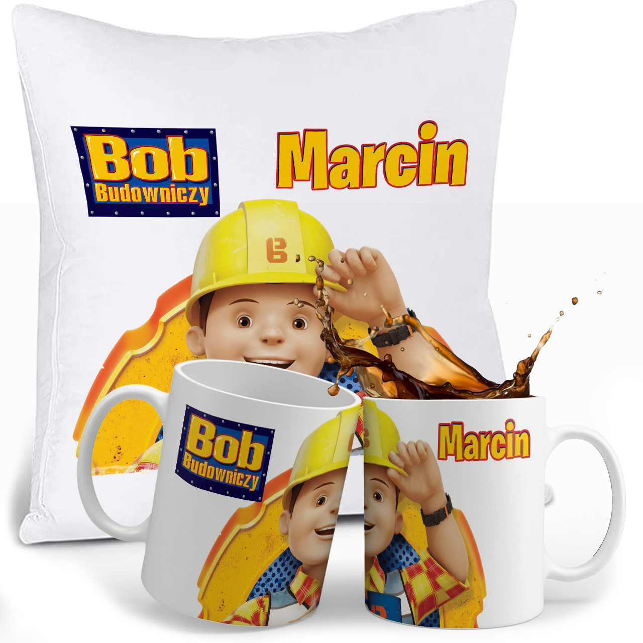 

Zestaw Bob Budowniczy Kubek Poduszka