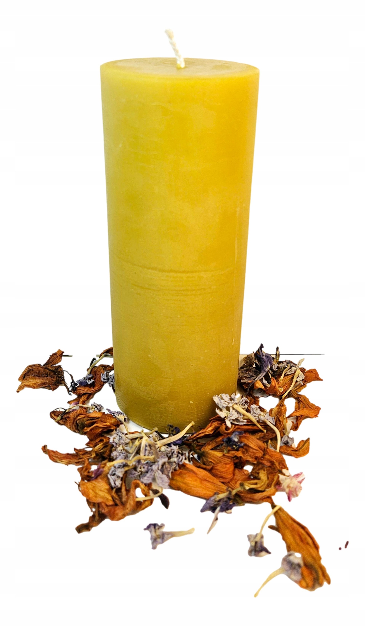 1X Dekorativní Svíčka z přírodního včelího vosku Válec 25 cm 1400 g