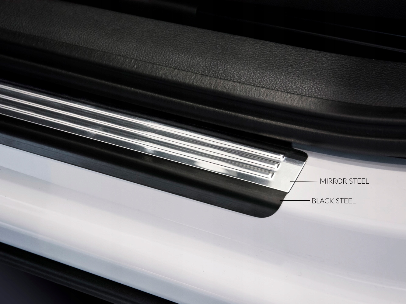 SEAT ATECA 5d NAKŁADKI PROGOWE LISTWY NA PROGI STALOWE EAN (GTIN) 5901250217000