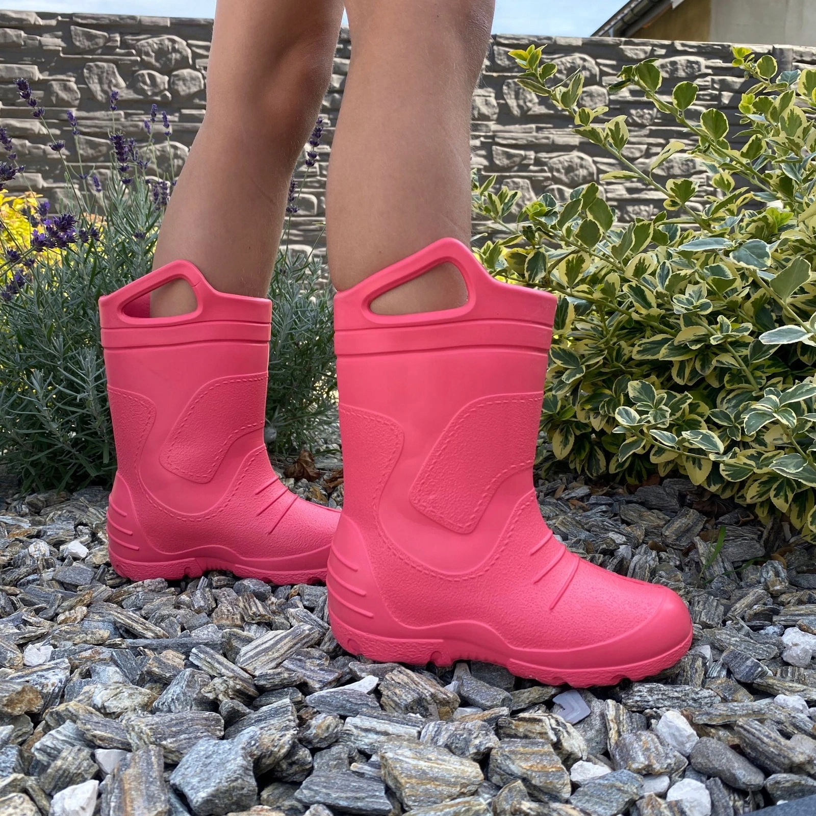 Lekkie Kalosze dziecięce piankowe 51051 różowe 22 Płeć chłopcy dziewczynki