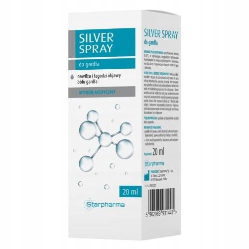 

Starpharma Silver Srebro Spray Do Gardła 20ml